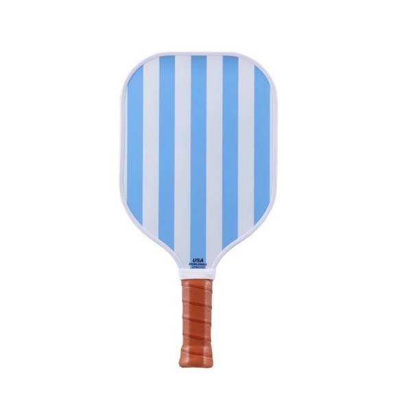 Double Sided Pickleball Paddle - white stripe floral NEW - Picture 1 of 5